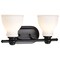 Nuvo Russel - 2 Light Vanity - Matte Black with Satin White Glass 60/8022 - alternate 3
